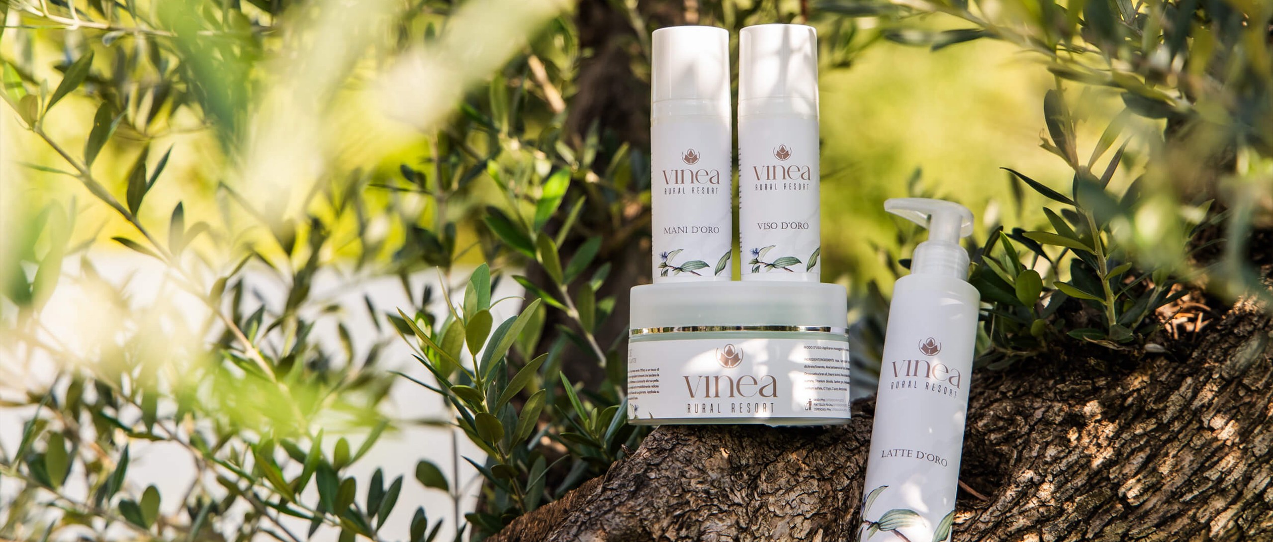 Beauty and wellness products at Vinea Resort